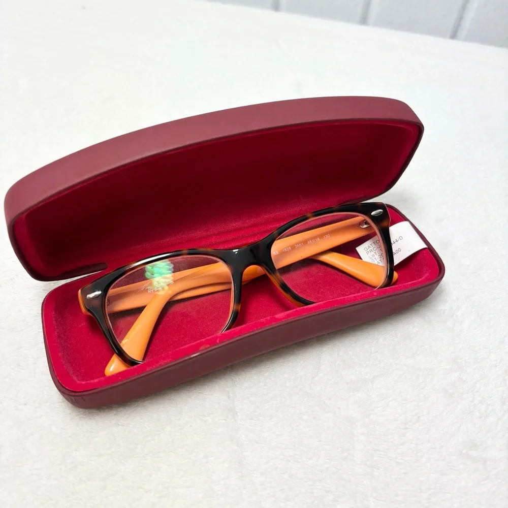 Ray-Ban RB 1528 3661‎ 48 16 130 Tortoise Frame Glasses with Burgundy Case
